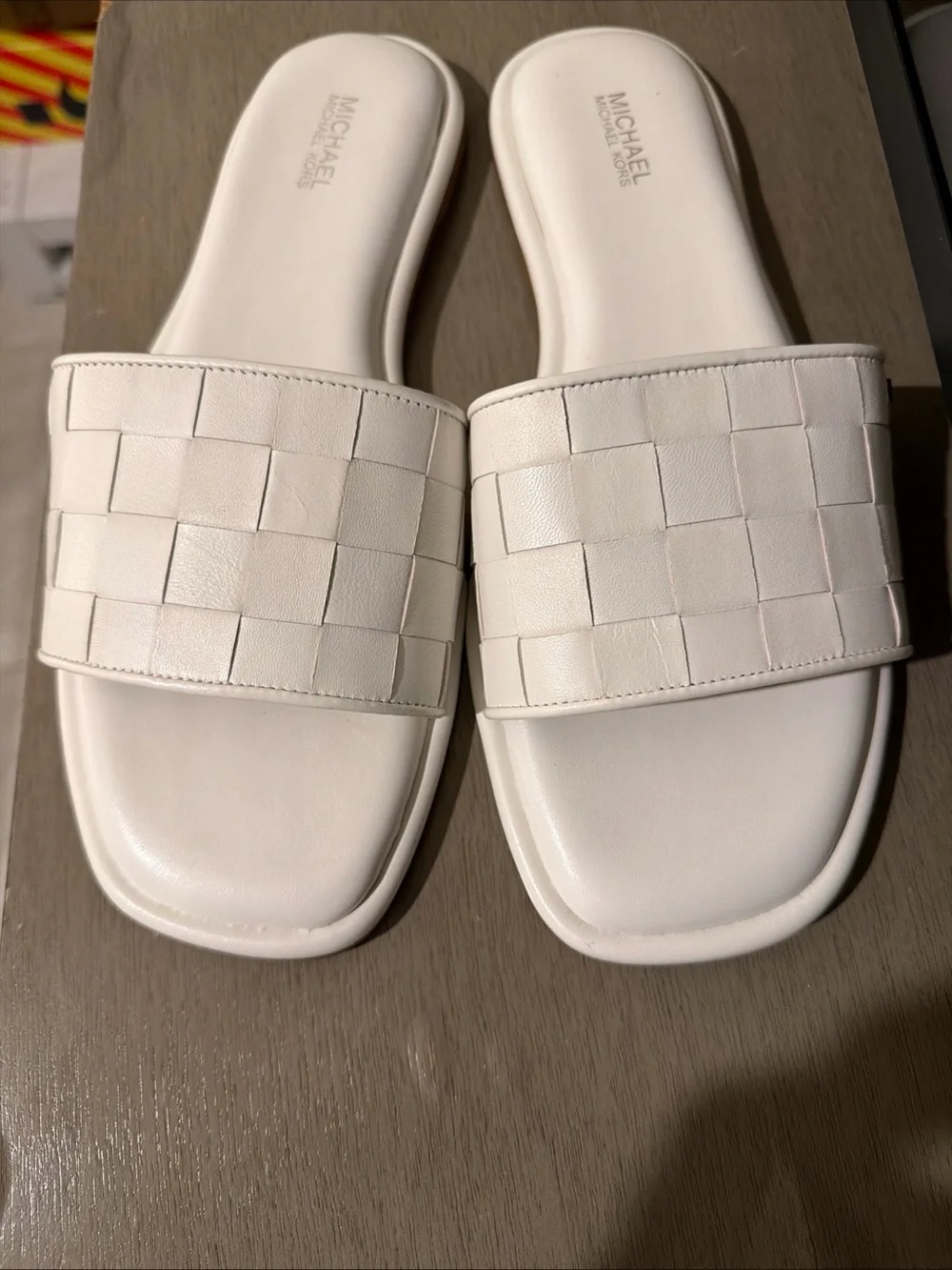 Michael Kors Hayworth Slide Sandals – Optic White – Women’s Size 9M